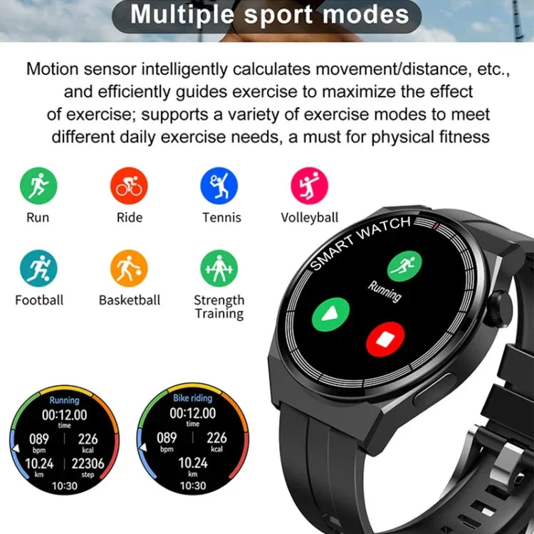 Vòng đeo tay thông minh GT3, đồng hồ thông minh màn hình 1.5 inch, gọi Bluetooth / đo nhịp tim / huyết áp / oxy trong máu