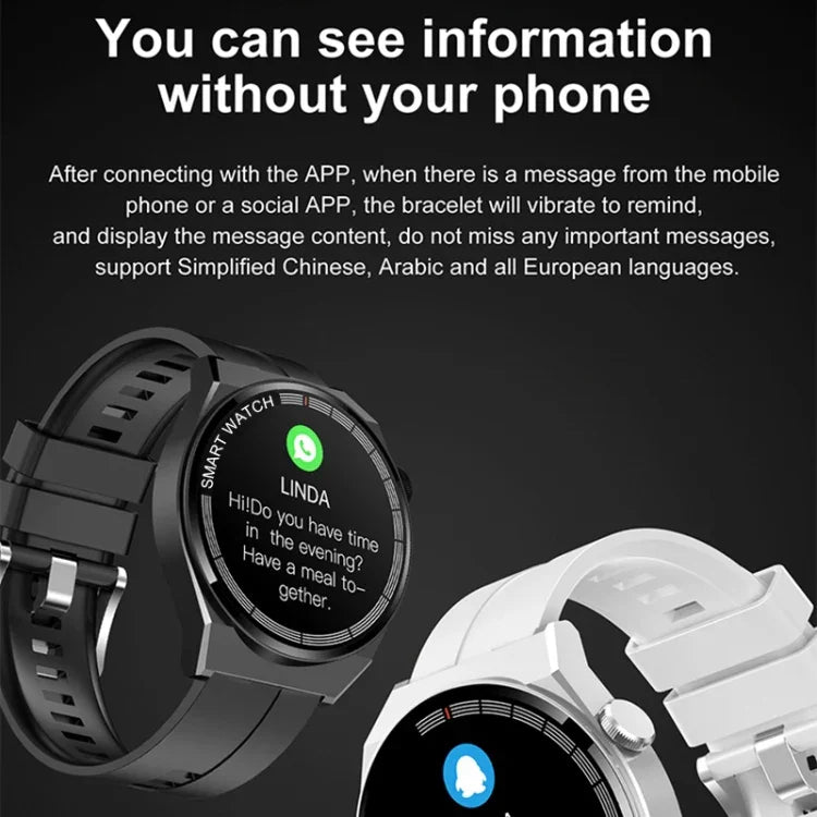 Vòng đeo tay thông minh GT3, đồng hồ thông minh màn hình 1.5 inch, gọi Bluetooth / đo nhịp tim / huyết áp / oxy trong máu
