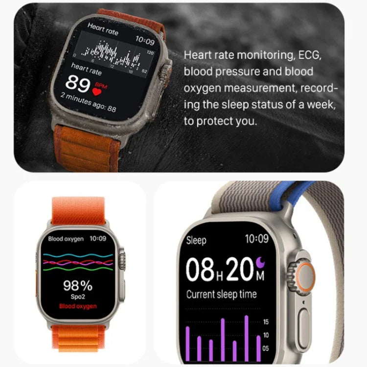 Vòng đeo tay thông minh S800 Ultra Max, đồng hồ thông minh dây silicone 1.5 inch, gọi Bluetooth / đo nhịp tim / huyết áp / oxy trong máu