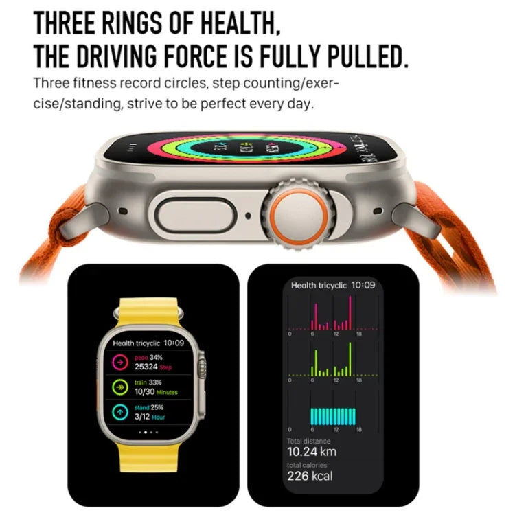 Vòng đeo tay thông minh S800 Ultra Max, đồng hồ thông minh dây silicone 1.5 inch, gọi Bluetooth / đo nhịp tim / huyết áp / oxy trong máu