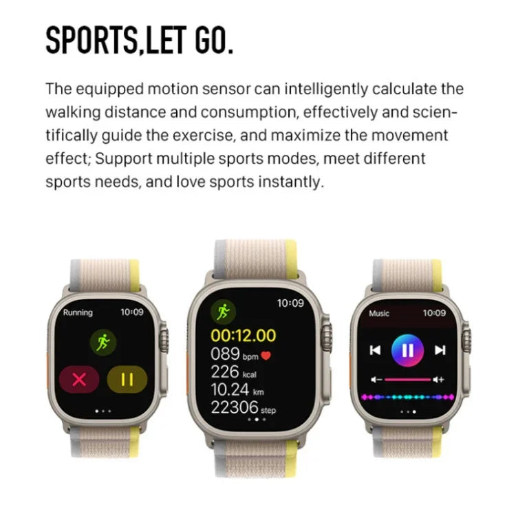 Vòng đeo tay thông minh S800 Ultra Max, đồng hồ thông minh dây silicone 1.5 inch, gọi Bluetooth / đo nhịp tim / huyết áp / oxy trong máu