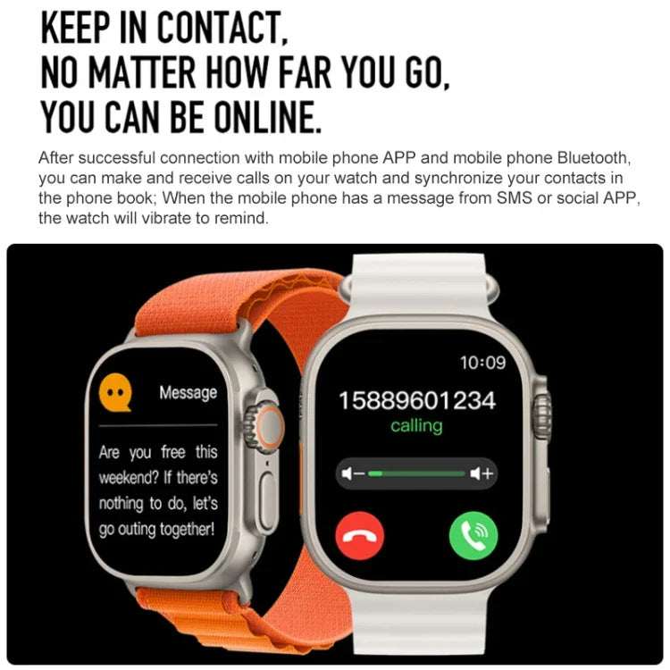 Vòng đeo tay thông minh S800 Ultra Max, đồng hồ thông minh dây silicone 1.5 inch, gọi Bluetooth / đo nhịp tim / huyết áp / oxy trong máu