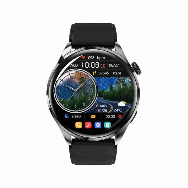 Vòng đeo tay thông minh TM05 Pro, đồng hồ thông minh dây silicone 1.46 inch IP67 chống nước, gọi Bluetooth / đo nhịp tim / huyết áp / oxy trong máu, dây silicone