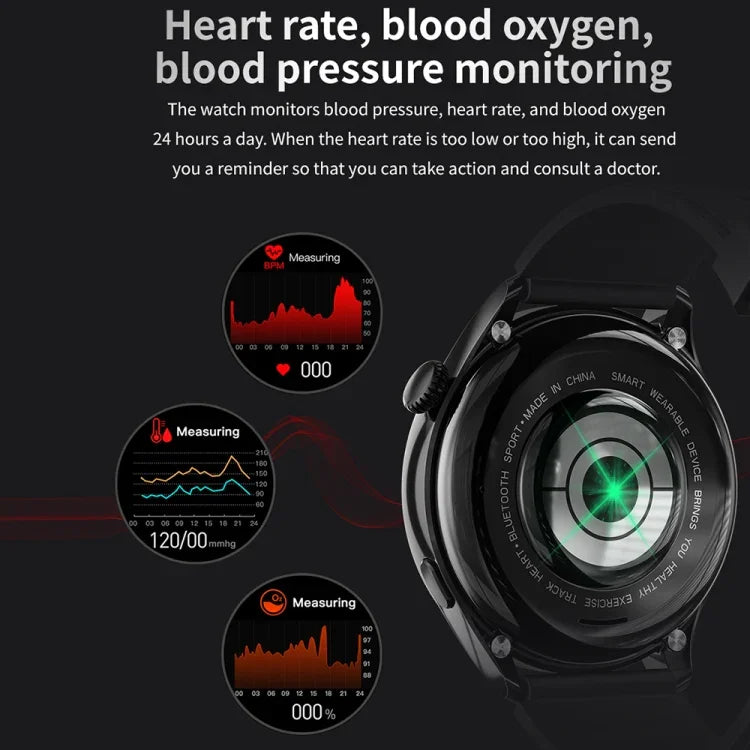 Vòng đeo tay thông minh TM05 Pro, đồng hồ thông minh dây silicone 1.46 inch IP67 chống nước, gọi Bluetooth / đo nhịp tim / huyết áp / oxy trong máu, dây silicone