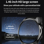 Vòng Đeo Thông Minh TM05 Pro, Màn Hình 1.46 inch Dây Thép, Đồng Hồ Thông Minh Chống Nước IP67, Gọi Bluetooth / Đo Nhịp Tim / Huyết Áp / Oxy Máu, Dây Thép