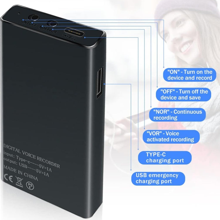 Máy ghi âm giảm tiếng ồn HD thông minh MZ006, 16GB, 32GB