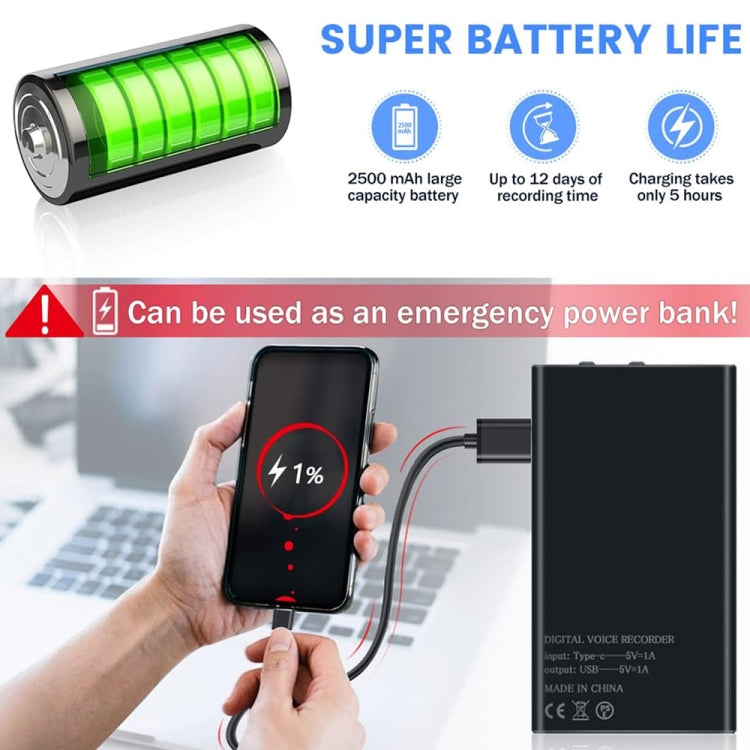 Máy ghi âm giảm tiếng ồn HD thông minh MZ006, 16GB, 32GB