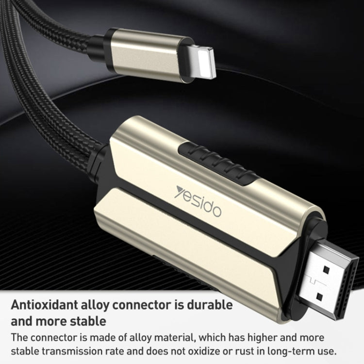 Cáp chuyển đổi Yesido HM13 2m 8 chân sang HDMI 1080P HDTV, HM13