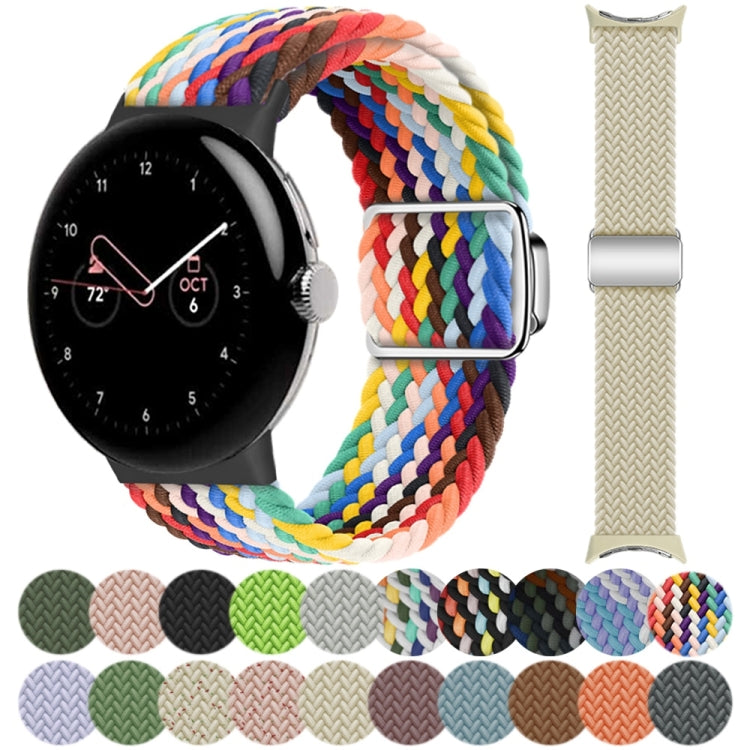 Nylon Loop Magnetic Buckle Watch Band, For Google Pixel Watch 4 / 3 / 2 / 1 41mm