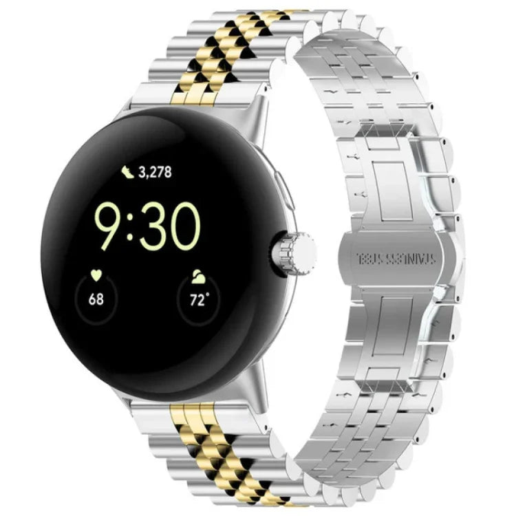 Dây đồng hồ kim loại thép không gỉ bảy hạt, Dành cho Google Pixel Watch 4 / 3 / 2 / 1 41mm