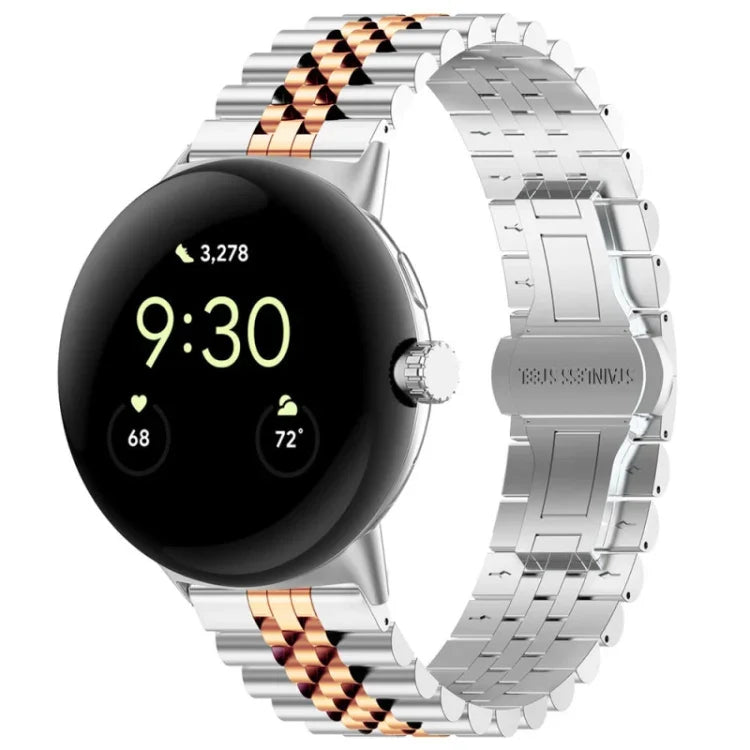Dây đồng hồ kim loại thép không gỉ bảy hạt, Dành cho Google Pixel Watch 4 / 3 / 2 / 1 41mm