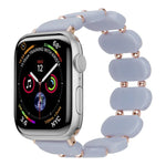 Dây đồng hồ nhựa resin co giãn, dành cho Apple Watch Series 4 44mm, Series 4 40mm, Series 3 38mm, Series 3 42mm, Series 2 42mm, Series 2 38mm