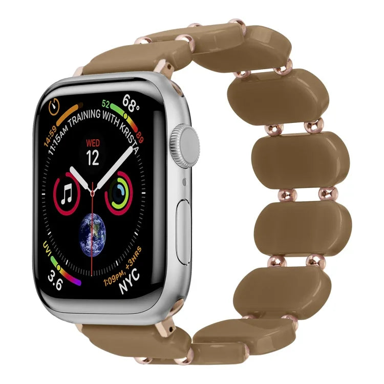 Dây đồng hồ nhựa resin co giãn, dành cho Apple Watch Series 4 44mm, Series 4 40mm, Series 3 38mm, Series 3 42mm, Series 2 42mm, Series 2 38mm