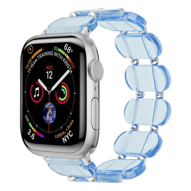 Dây đồng hồ nhựa resin co giãn, dành cho Apple Watch Series 4 44mm, Series 4 40mm, Series 3 38mm, Series 3 42mm, Series 2 42mm, Series 2 38mm