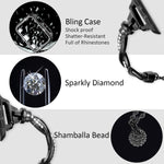 Twist Bracelet Diamond Metal Watch Band, For Apple Watch SE 2023 44mm, For Apple Watch SE 2023 40mm, For Apple Watch Ultra 2 49mm, For Apple Watch Series 9 45mm, For Apple Watch Series 9 41mm, For Apple Watch Ultra 49mm, For Apple Watch Series 8 41mm  ...