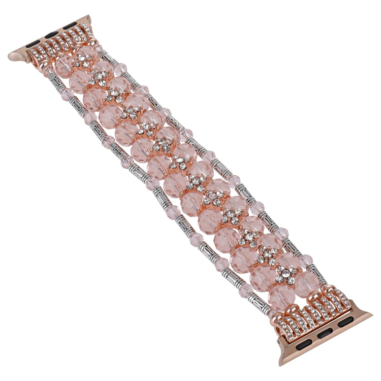 Beaded Diamond Bracelet Watch Band, For Apple Watch SE 2023 44mm, For Apple Watch SE 2023 40mm, For Apple Watch Ultra 2 49mm, For Apple Watch Series 9 45mm, For Apple Watch Series 9 41mm, For Apple Watch Ultra 49mm, For Apple Watch Series 8 41mm       ...
