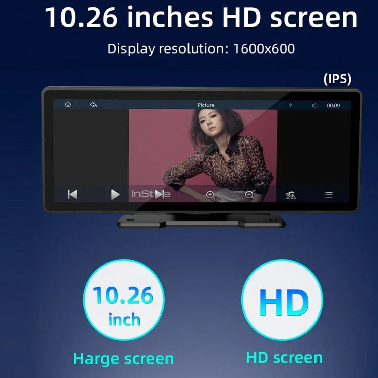 B5303 Máy nghe nhạc MP5 di động 10.26 inch hỗ trợ CarPlay / Android Auto, B5303