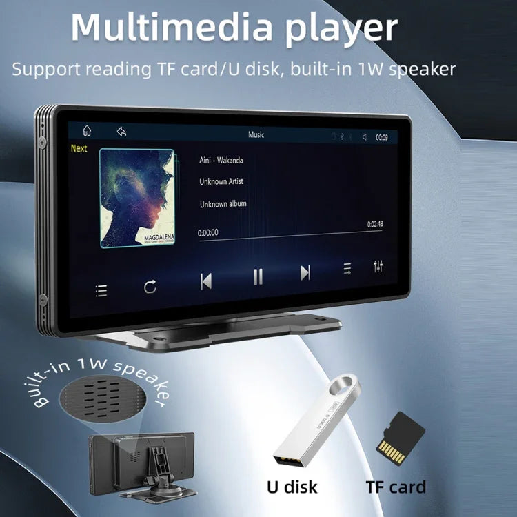 B5303 Máy nghe nhạc MP5 di động 10.26 inch hỗ trợ CarPlay / Android Auto, B5303