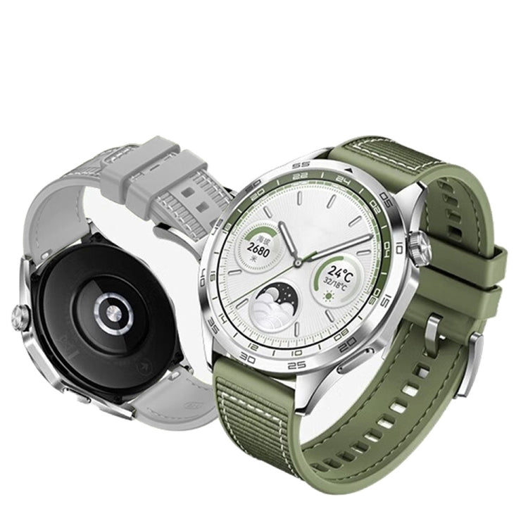 Nylon Hybrid Braid Silicone Watch Band, Size: 22mm, For Huawei Watch GT4 46mm