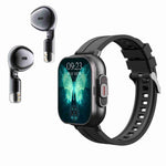 Đồng Hồ Thông Minh D8 2.01 inch 2 trong 1 Tai Nghe Bluetooth Dây Silicone, Hỗ Trợ Giám Sát Sức Khỏe / NFC, Dây Silicone (Đen), Dây Silicone (Be)