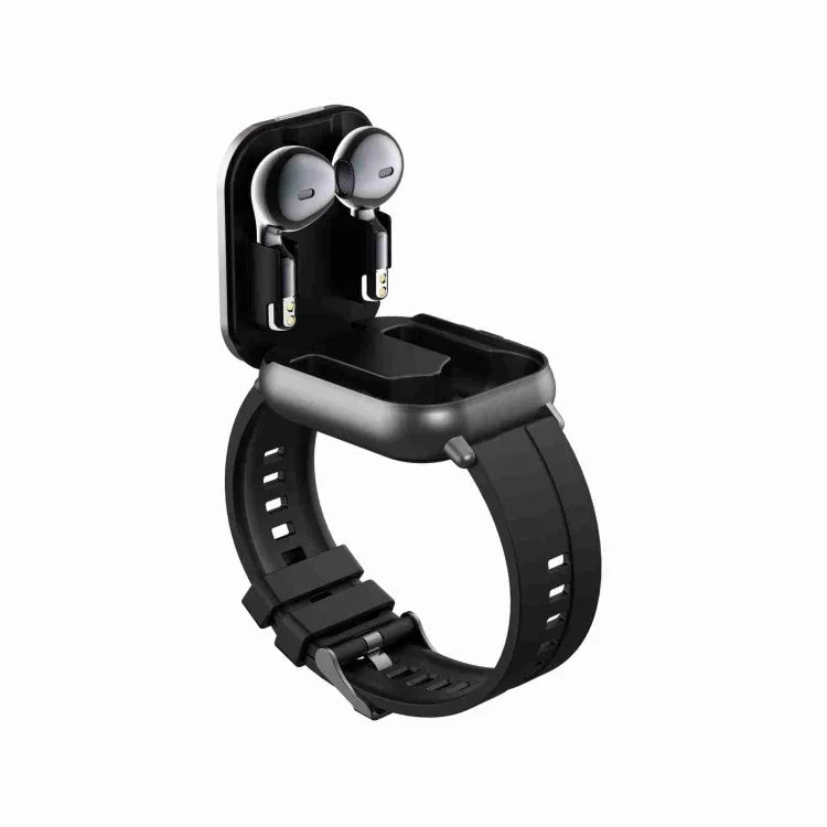 Đồng Hồ Thông Minh D8 2.01 inch 2 trong 1 Tai Nghe Bluetooth Dây Silicone, Hỗ Trợ Giám Sát Sức Khỏe / NFC, Dây Silicone (Đen), Dây Silicone (Be)