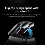 Đồng Hồ Thông Minh D8 2.01 inch 2 trong 1 Tai Nghe Bluetooth Dây Silicone, Hỗ Trợ Giám Sát Sức Khỏe / NFC, Dây Silicone (Đen), Dây Silicone (Be)