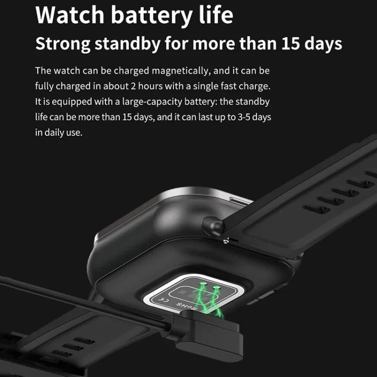 Đồng Hồ Thông Minh D8 2.01 inch 2 trong 1 Tai Nghe Bluetooth Dây Thép, Hỗ Trợ Giám Sát Sức Khỏe / NFC, Dây Thép (Đen), Dây Thép (Bạc)