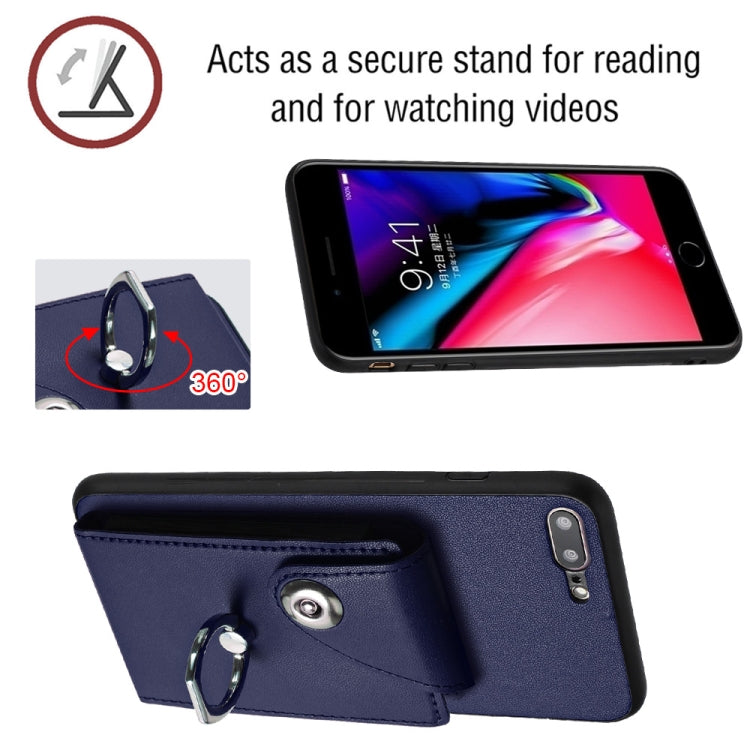 Ốp điện thoại có vòng giữ thẻ Organ Card Bag, dành cho iPhone 8 Plus / 7 Plus