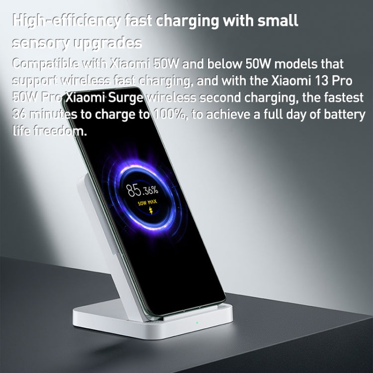 Bộ sạc không dây làm mát bằng không khí dọc Xiaomi chính hãng 50W Pro