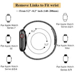 Dây đồng hồ kim loại khóa bắn ná hạt bảy mảnh mảnh, dành cho Apple Watch SE 2023 44mm, Apple Watch SE 2023 40mm, Apple Watch Ultra 2 49mm, Apple Watch Series 9 45mm, Apple Watch Series 9 41mm, Apple Watch Ultra 49mm