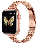 Dây đồng hồ kim loại khóa bắn ná hạt bảy mảnh mảnh, dành cho Apple Watch SE 2023 44mm, Apple Watch SE 2023 40mm, Apple Watch Ultra 2 49mm, Apple Watch Series 9 45mm, Apple Watch Series 9 41mm, Apple Watch Ultra 49mm