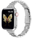 Dây đồng hồ kim loại khóa bắn ná hạt bảy mảnh mảnh, dành cho Apple Watch SE 2023 44mm, Apple Watch SE 2023 40mm, Apple Watch Ultra 2 49mm, Apple Watch Series 9 45mm, Apple Watch Series 9 41mm, Apple Watch Ultra 49mm