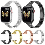 Dây đồng hồ kim loại khóa bắn ná hạt bảy mảnh mảnh, dành cho Apple Watch SE 2023 44mm, Apple Watch SE 2023 40mm, Apple Watch Ultra 2 49mm, Apple Watch Series 9 45mm, Apple Watch Series 9 41mm, Apple Watch Ultra 49mm