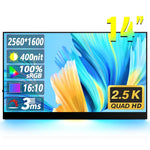 Màn hình di động 14 inch HDR 2560x1600P IPS, 14 inch 2.5K