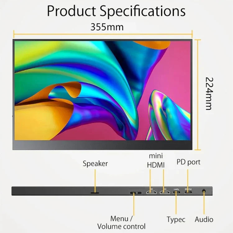 Màn hình di động 15.6 inch HDR 1080P IPS, 15.6 inch 1080P