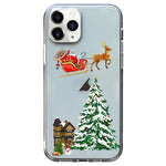 Christmas Colored Drawing Pattern High Transparent Soft TPU Phone Case, For iPhone 11 Pro