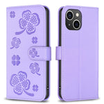 Bao da điện thoại dập nổi cỏ bốn lá, Dành cho iPhone 7 / 8 / SE 2022, Dành cho iPhone 13 Pro Max, Dành cho iPhone 13 Pro, Dành cho iPhone 13, Dành cho iPhone 12 / 12 Pro, Dành cho iPhone 12 Pro Max, Dành cho iPhone 11 Pro Max, Dành cho iPhone 11
