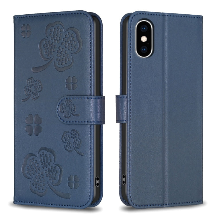 Bao da điện thoại dập nổi cỏ bốn lá, Dành cho iPhone 11 Pro, Dành cho iPhone X / XS, Dành cho iPhone XR, Dành cho iPhone XS Max, Dành cho iPhone 7 Plus / 8 Plus