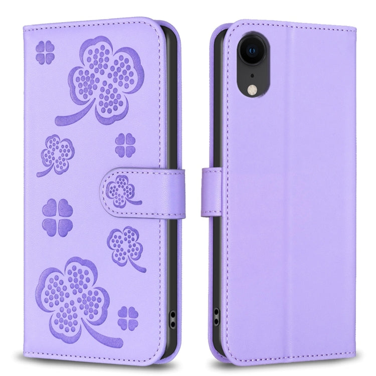 Bao da điện thoại dập nổi cỏ bốn lá, Dành cho iPhone 11 Pro, Dành cho iPhone X / XS, Dành cho iPhone XR, Dành cho iPhone XS Max, Dành cho iPhone 7 Plus / 8 Plus