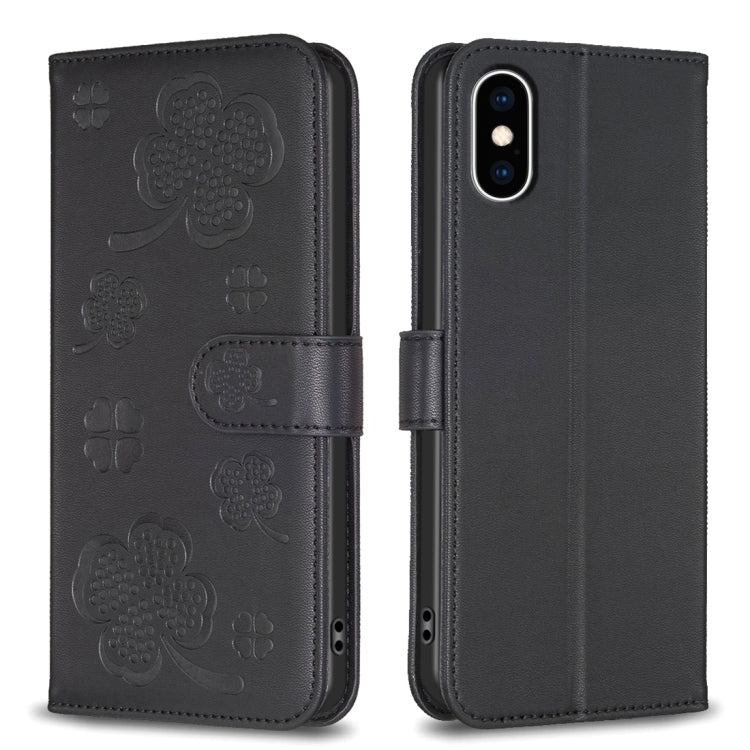 Bao da điện thoại dập nổi cỏ bốn lá, Dành cho iPhone 11 Pro, Dành cho iPhone X / XS, Dành cho iPhone XR, Dành cho iPhone XS Max, Dành cho iPhone 7 Plus / 8 Plus