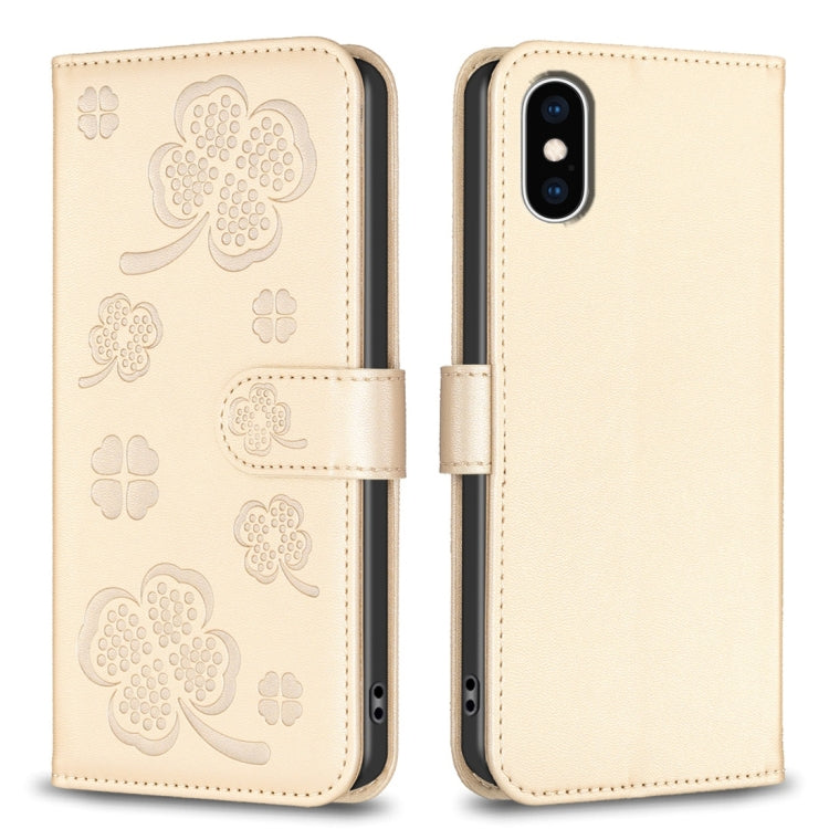 Bao da điện thoại dập nổi cỏ bốn lá, Dành cho iPhone 11 Pro, Dành cho iPhone X / XS, Dành cho iPhone XR, Dành cho iPhone XS Max, Dành cho iPhone 7 Plus / 8 Plus