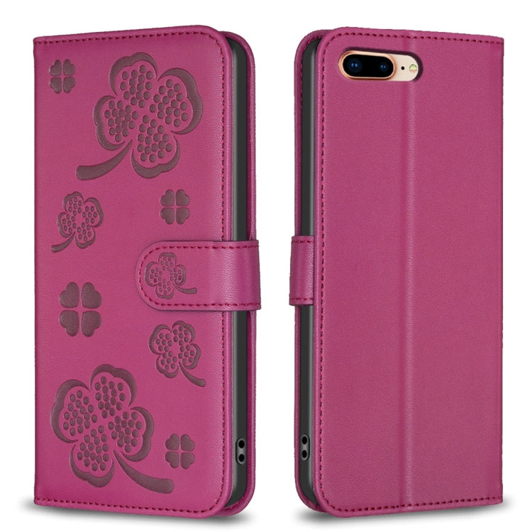 Bao da điện thoại dập nổi cỏ bốn lá, Dành cho iPhone 11 Pro, Dành cho iPhone X / XS, Dành cho iPhone XR, Dành cho iPhone XS Max, Dành cho iPhone 7 Plus / 8 Plus