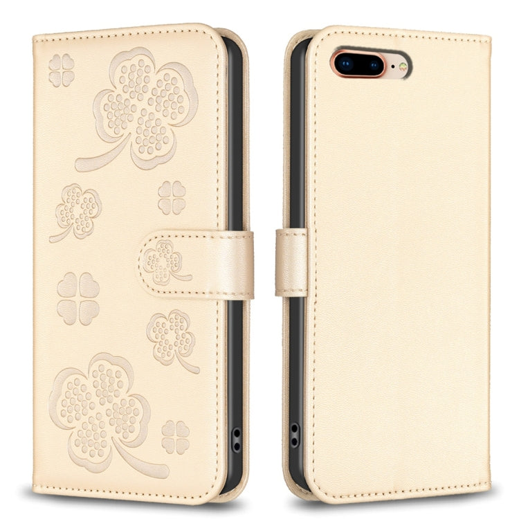 Bao da điện thoại dập nổi cỏ bốn lá, Dành cho iPhone 11 Pro, Dành cho iPhone X / XS, Dành cho iPhone XR, Dành cho iPhone XS Max, Dành cho iPhone 7 Plus / 8 Plus
