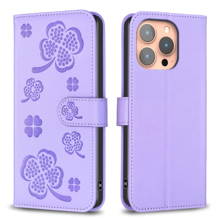 Bao da điện thoại dập nổi cỏ bốn lá, Dành cho iPhone 17 Pro Max, Dành cho iPhone 17 Pro, Dành cho iPhone 17, Dành cho iPhone Air, Dành cho iPhone 16 Pro Max, Dành cho iPhone 16 Pro, Dành cho iPhone 16 Plus, Dành cho iPhone 16