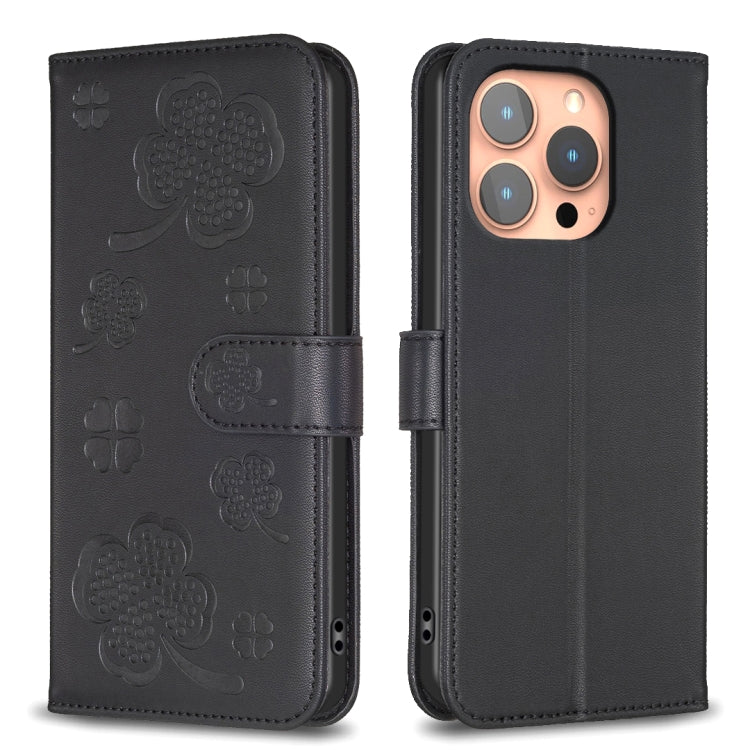 Bao da điện thoại dập nổi cỏ bốn lá, Dành cho iPhone 17 Pro Max, Dành cho iPhone 17 Pro, Dành cho iPhone 17, Dành cho iPhone Air, Dành cho iPhone 16 Pro Max, Dành cho iPhone 16 Pro, Dành cho iPhone 16 Plus, Dành cho iPhone 16