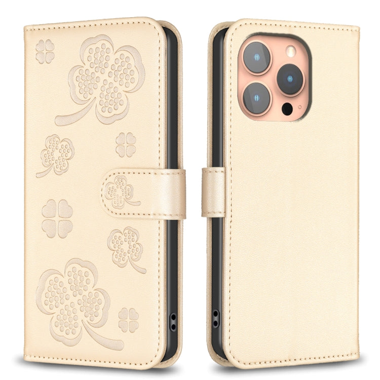 Bao da điện thoại dập nổi cỏ bốn lá, Dành cho iPhone 17 Pro Max, Dành cho iPhone 17 Pro, Dành cho iPhone 17, Dành cho iPhone Air, Dành cho iPhone 16 Pro Max, Dành cho iPhone 16 Pro, Dành cho iPhone 16 Plus, Dành cho iPhone 16