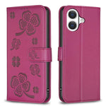 Bao da điện thoại dập nổi cỏ bốn lá, Dành cho iPhone 17 Pro Max, Dành cho iPhone 17 Pro, Dành cho iPhone 17, Dành cho iPhone Air, Dành cho iPhone 16 Pro Max, Dành cho iPhone 16 Pro, Dành cho iPhone 16 Plus, Dành cho iPhone 16