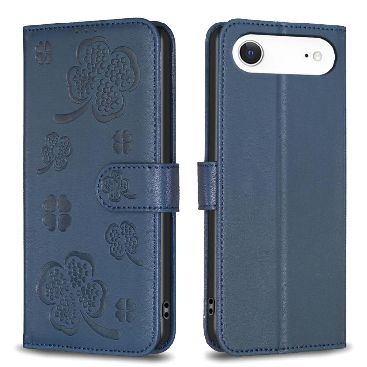 Bao da điện thoại dập nổi cỏ bốn lá, Dành cho iPhone 17 Pro Max, Dành cho iPhone 17 Pro, Dành cho iPhone 17, Dành cho iPhone Air, Dành cho iPhone 16 Pro Max, Dành cho iPhone 16 Pro, Dành cho iPhone 16 Plus, Dành cho iPhone 16