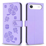 Bao da điện thoại dập nổi cỏ bốn lá, Dành cho iPhone 17 Pro Max, Dành cho iPhone 17 Pro, Dành cho iPhone 17, Dành cho iPhone Air, Dành cho iPhone 16 Pro Max, Dành cho iPhone 16 Pro, Dành cho iPhone 16 Plus, Dành cho iPhone 16