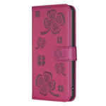 Bao da điện thoại dập nổi cỏ bốn lá, Dành cho iPhone 17 Pro Max, Dành cho iPhone 17 Pro, Dành cho iPhone 17, Dành cho iPhone Air, Dành cho iPhone 16 Pro Max, Dành cho iPhone 16 Pro, Dành cho iPhone 16 Plus, Dành cho iPhone 16